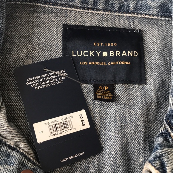 Lucky Brand Boyfriend Jean Jacket Distressed Sizes S and L NWT - Picture 11 of 14